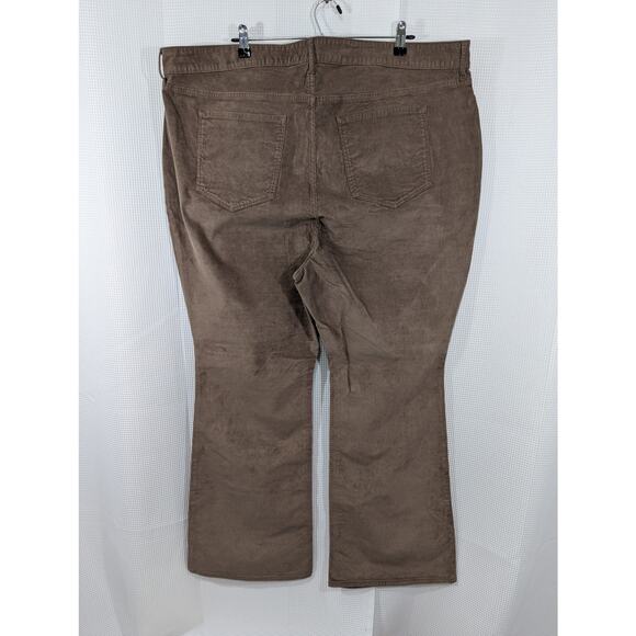 NWT! OLD NAVY! TOASTY TAN FINE WALE CORDUROY, HIGH WAIST, FLARE LEG PANTS! SZ 24 - Picture 7 of 12
